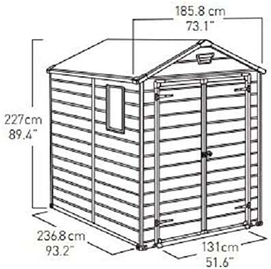 Keter 6-ft x 8-ft Manor Gable Resin Storage Shed (Floor Included