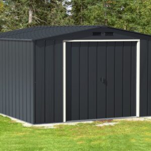 Duramax Eco 10x12 Metal Apex Garden Shed  -Grey (Expected Spring 2027)