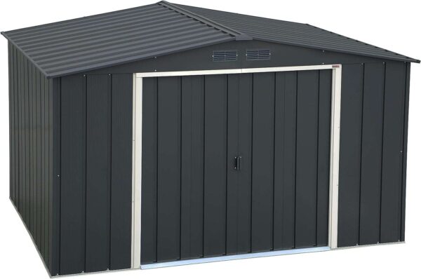 Sapphire by Duramax 10'x8' Metal Shed - Grey - Image 8