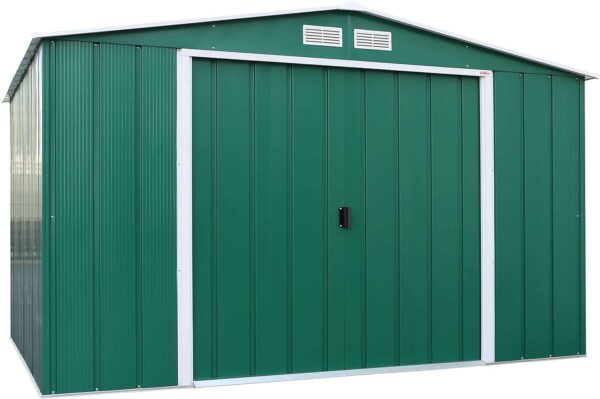 Sapphire by Duramax 10'x8' Metal Shed - Green - Image 8