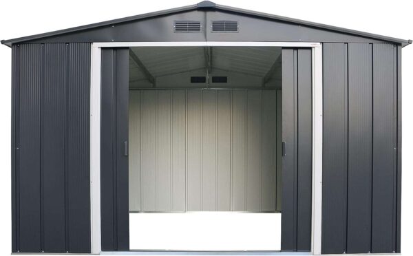 Sapphire by Duramax 10'x8' Metal Shed - Grey - Image 9