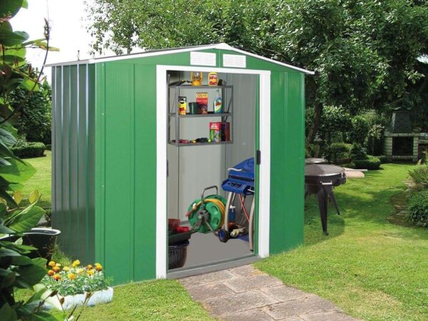 Sapphire by Duramax 6'x4' Metal Shed - Green - Image 9