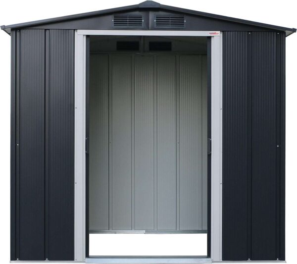 Sapphire by Duramax 6'x4' Metal Shed - Grey - Image 12