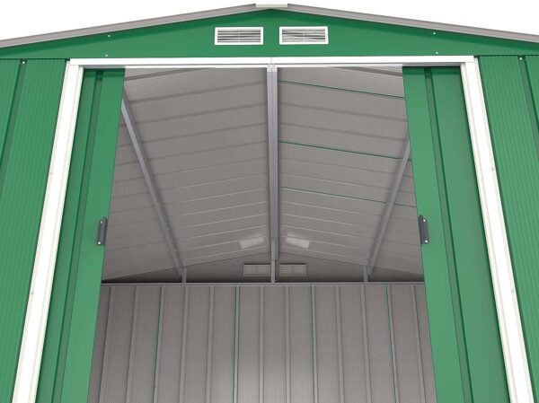 Sapphire by Duramax 10'x10' Metal Shed - Green - Image 7