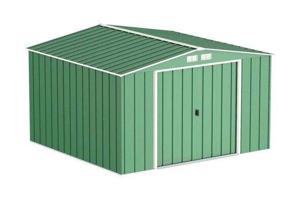 Sapphire by Duramax 10'x10' Metal Shed - Green