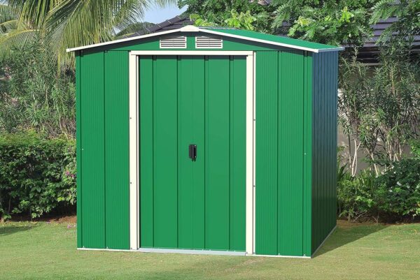 Sapphire by Duramax 6'x6' Metal Shed - Green - Image 3