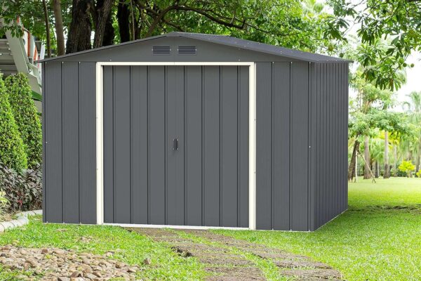 Sapphire by Duramax 10'x8' Metal Shed - Grey - Image 12