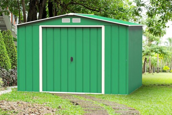 Sapphire by Duramax 10'x8' Metal Shed - Green - Image 11