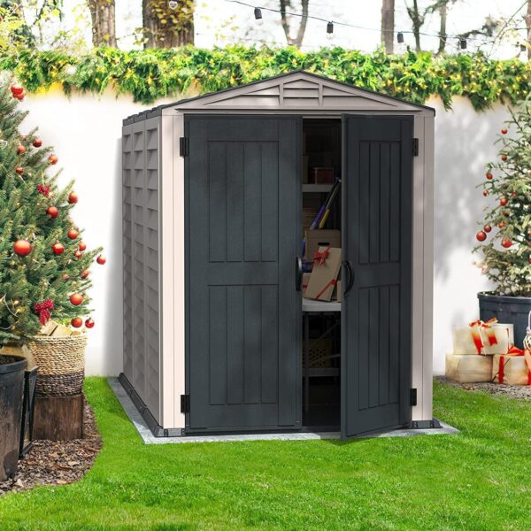 Duramax YardMate 5' x 8' Vinyl Apex Roof Storage Shed - Image 7