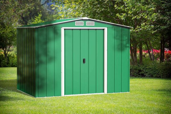 Sapphire by Duramax 8'x6' Metal Shed - Green - Image 10