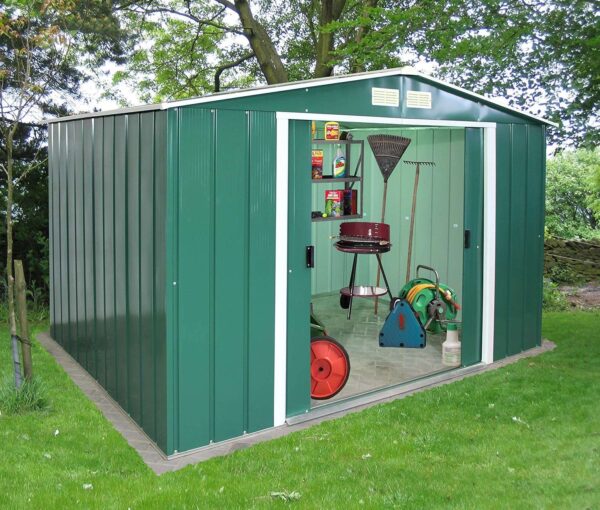 Sapphire by Duramax 10'x10' Metal Shed - Green - Image 4