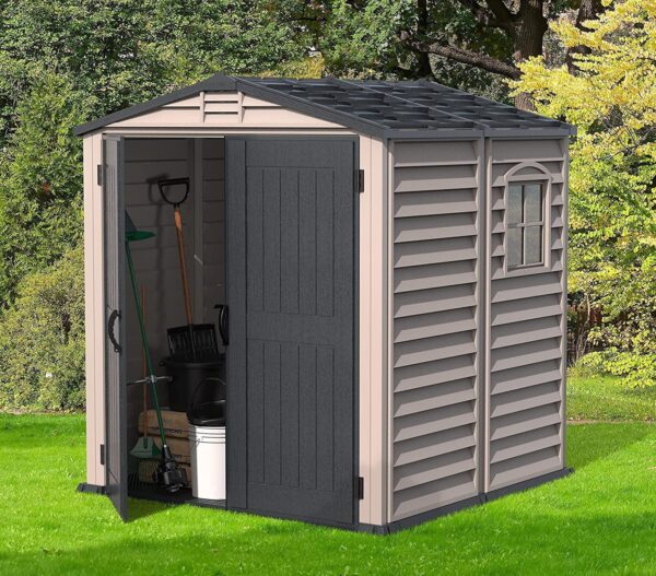 Duramax Storemate 6' x 6' Vinyl Apex Roof Storage Shed - Image 8