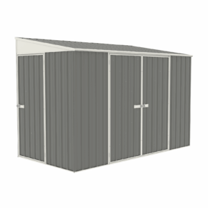 Absco 10'x5' Metal Bicycle Shed - Woodland Grey (with Anchor Kit)