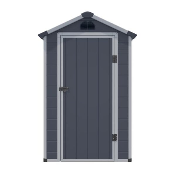 Airevale 4x3 Plastic Apex Shed - Dark Grey - Image 3