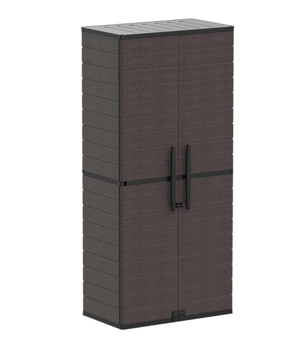 Duramax Cedargrain Tall Plastic Vertical Storage Cabinet - Brown