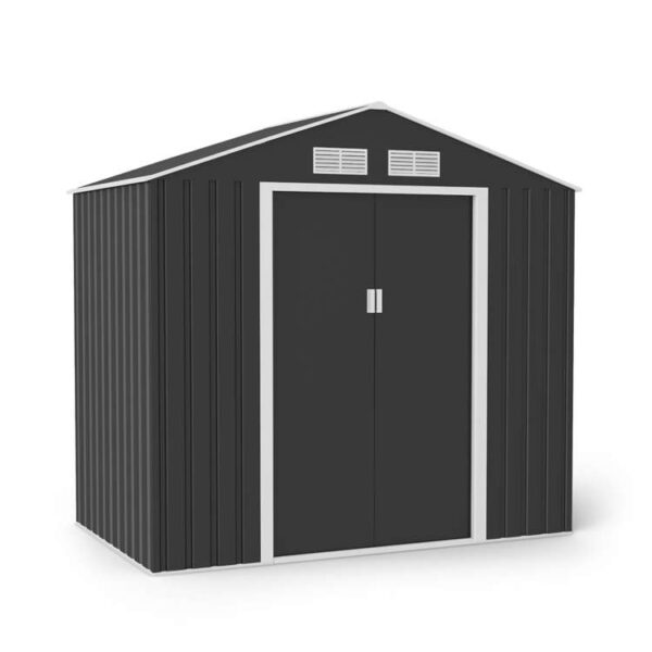 New Lotus Hera 7'x4' Apex Metal Shed with Foundation Grid - Image 2