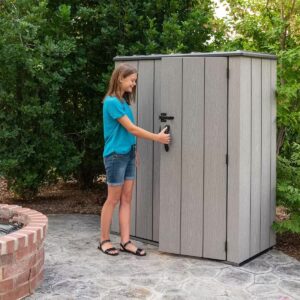 Lifetime Heavy Duty Utility Vertical Storage Shed - Rough Cut