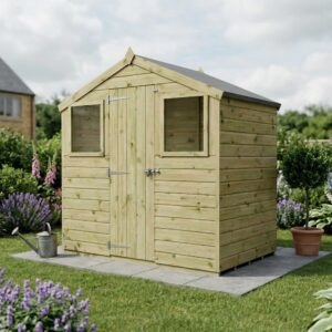 Mercia 4' x 6' Shiplap Green Dipped Treatment Timber Apex Shed