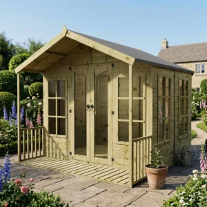 Mercia 8'x 8' Premium Green Dipped Treatment Wessex Traditional Summerhouse (Expected into warehouse 22/05/2026)