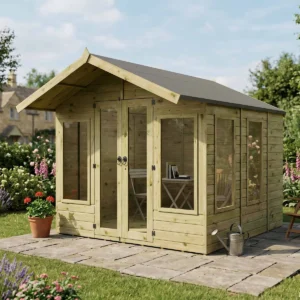 Mercia 6'x 8' Premium Green Dipped Treatment Sussex Traditional Summerhouse (Expected into warehouse 22/05/2026)