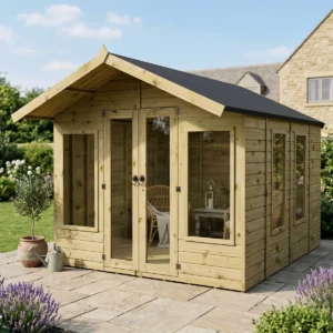 Mercia 10'x 8' Premium Green Dipped Treatment Sussex Traditional Summerhouse (Expected into warehouse 22/05/2026)