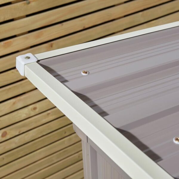 Trentvale 8x4 Metal Pent Shed Light Grey - Image 4