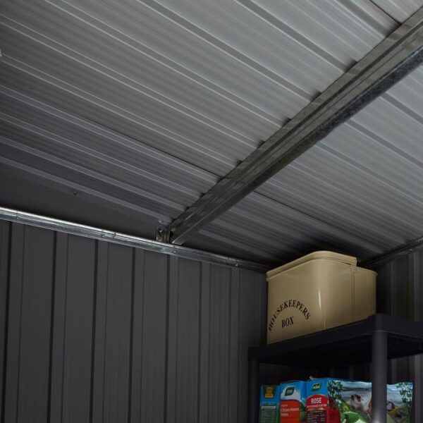 Trentvale 8x4 Metal Pent Shed Light Grey - Image 6