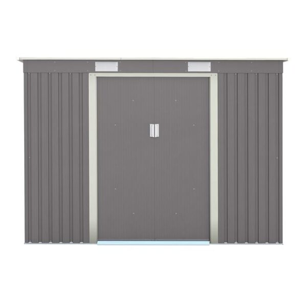 Trentvale 8x4 Metal Pent Shed Light Grey - Image 8