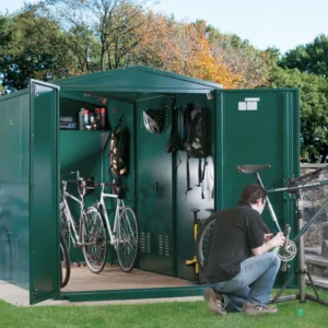 Asgard 5'x11' Heavy Duty Bike Storage Metal Shed – with 5 Point Locking System