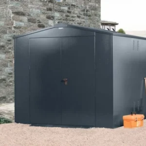 Asgard 7'x9' Heavy Duty Bike Storage Metal Shed – with 5 Point Locking System