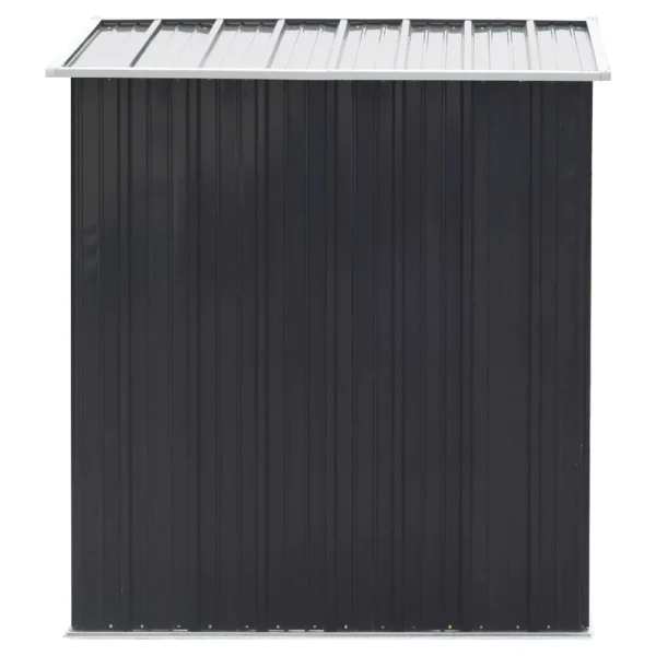 Living and Home 5x3 Metal Pent Shed - Charcoal Black (with built in shelving) - Image 4