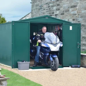 Asgard 7'x14'5" Gladiator Heavy Duty Metal Motorcycle Storage Garage - with 5 Point Locking System