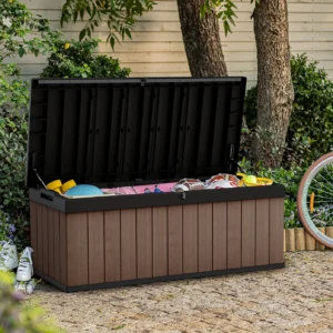 Keter Darwin 380L Plastic Storage Box - New Look Brown