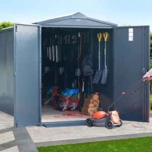 Asgard 5'x18' Centurion Heavy Duty Metal Shed - with 5 Point Locking System