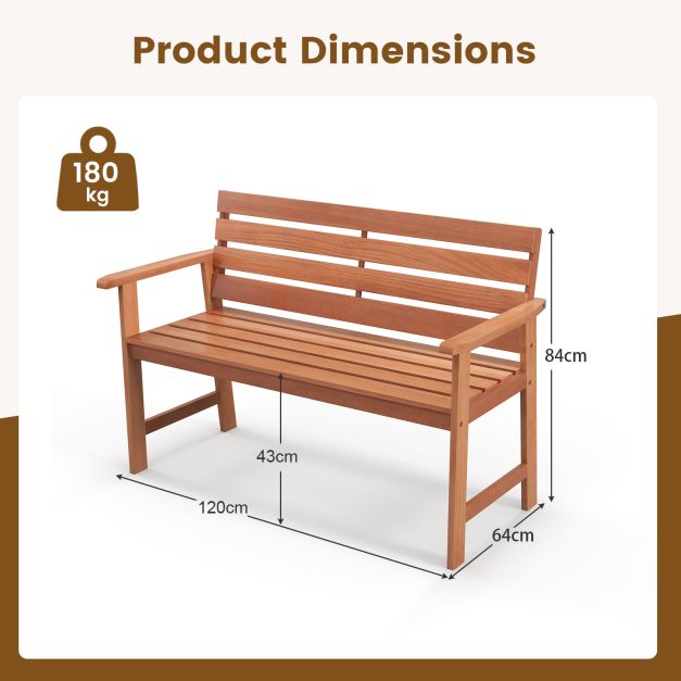 Pro-Tect Wooden Hardwood Bench - Image 2