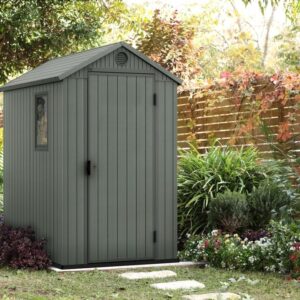 Keter 4'x6' Darwin Heavy Duty Plastic Garden Shed - Green
