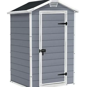 Keter 4' x 3' Manor Plastic Garden Storage Shed - Grey