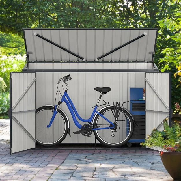 Pro-Tect 6'x 3' Double Metal Wheelie Bin Storage Unit / Bicycle Unit - Image 8