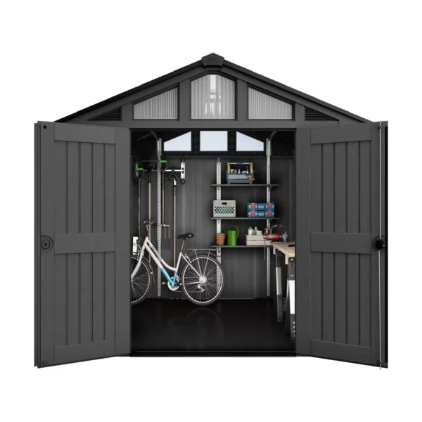 Keter 10'x8' Stronghold Heavy Duty Plastic Shed - Grey - Image 2