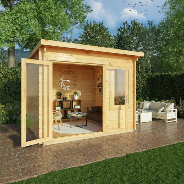 Mercia 10'x11' Elite Pent Log Cabin - 28mm - Image 7