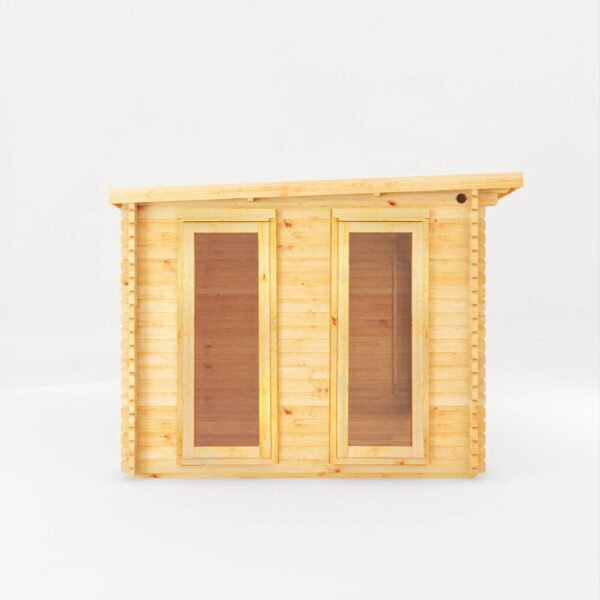 Mercia 20'x11' Studio Pent Log Cabin with Slatted Area – 44mm - Image 2