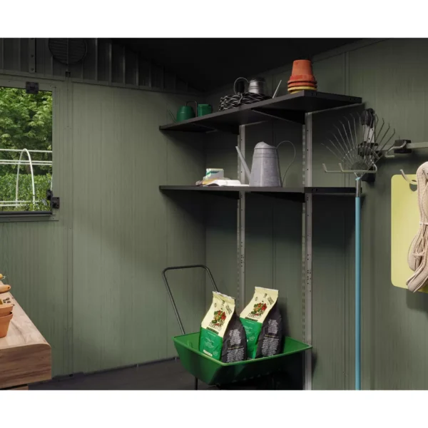 Keter 6'x8' Plastic Potting Garden Shed - Green - Image 9