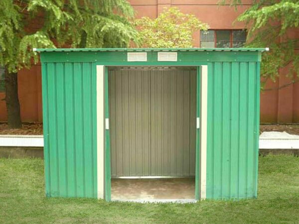 Pro-Tect Pro 6'x4' Metal Pent Shed with Foundation Grid - Green