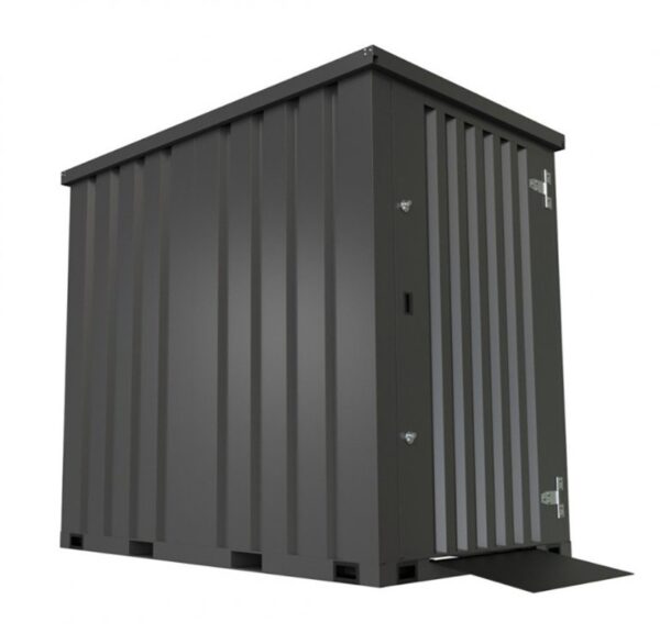 Solhma 5'x7' KDC+ Heavy Duty Metal Garden Motorbike Storage Container - Anthracite Grey