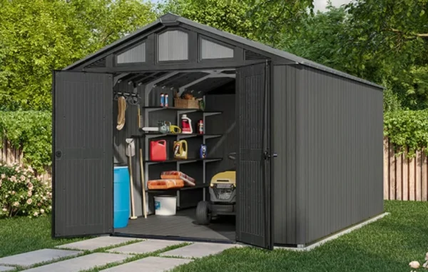 Keter 10'x15' Stronghold Heavy Duty Plastic Shed - Grey - Image 12