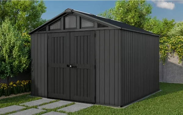 Keter 10'x11.5' Stronghold Heavy Duty Plastic Shed - Grey - Image 9