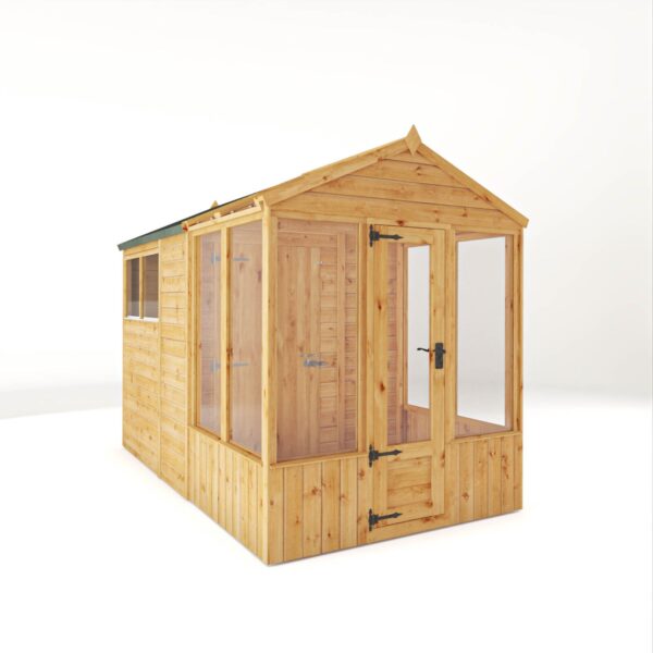 Mercia 10'x6' Woodsman Timber Apex Styrene Combi Greenhouse - Image 10