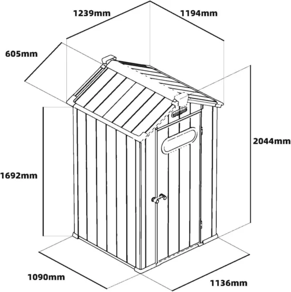 Pro-Tect 4'x4' Grand Outdoor Apex Garden Plastic Shed - Image 10