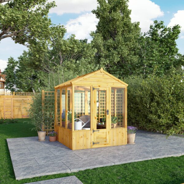 Mercia 6'x6' Woodsman Timber Apex Glass Greenhouse - Image 7