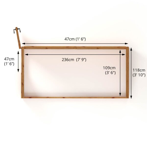 Mercia 8'x4' Woodsman Timber Lean To Styrene Greenhouse - Image 13